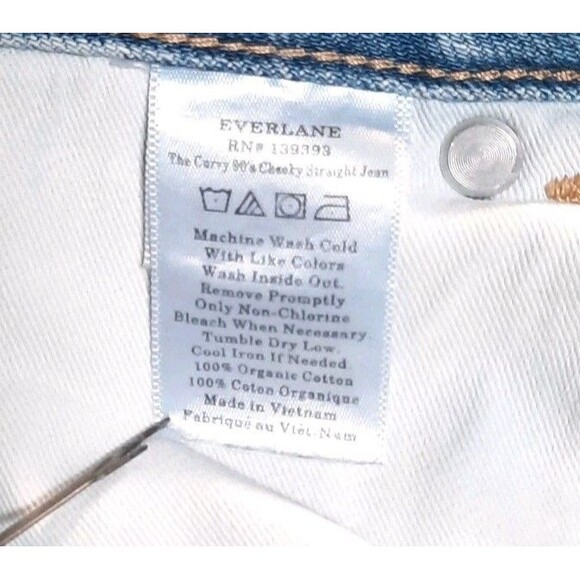 Everlane The Curvy 90's Cheeky Straight Jean Organic Cotton Hourglass 31 Regular - Picture 5 of 6